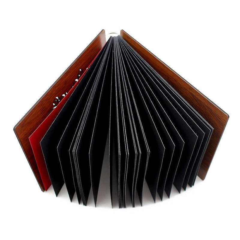 Diy Photo Album Wood Cover 8x6 Inches Self-adhesive Picture Our Story