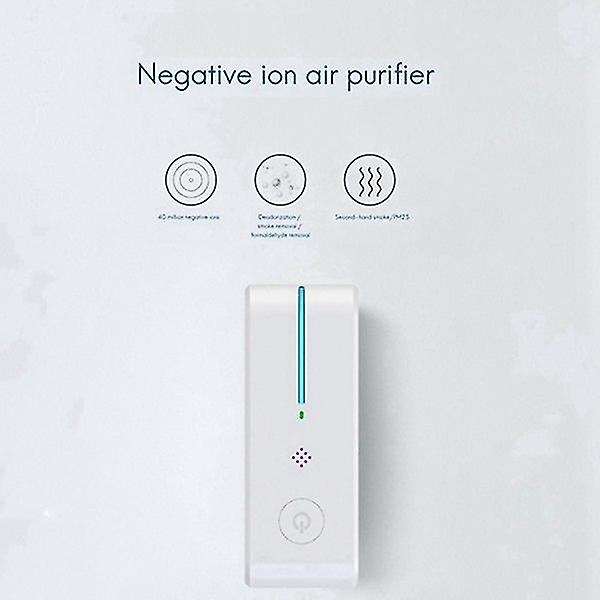 2pcs Air Purifier for Home Cleaner Mini Air Ionizer,black Eu Plug