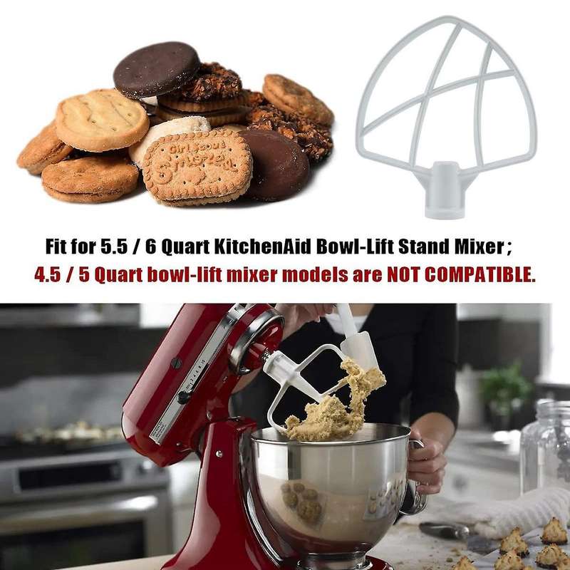 For Kitchenaid Mixer,5.5qt-6qt Flex Edge Beater with Brush