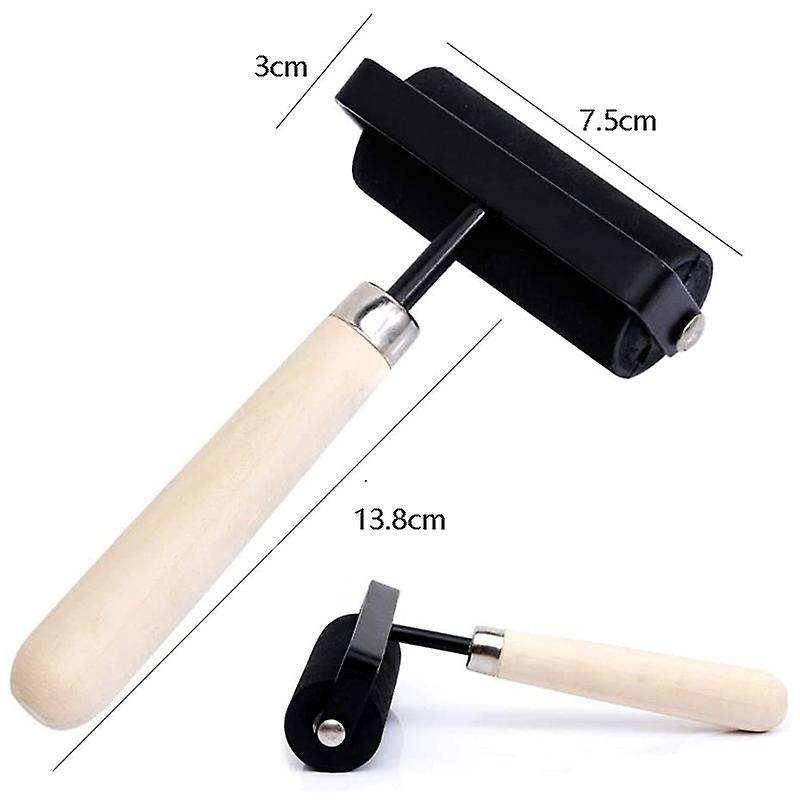 1.5 Inch and 3 Inch Hard Rubber Roller Heavy Steel Frame Craft Tools