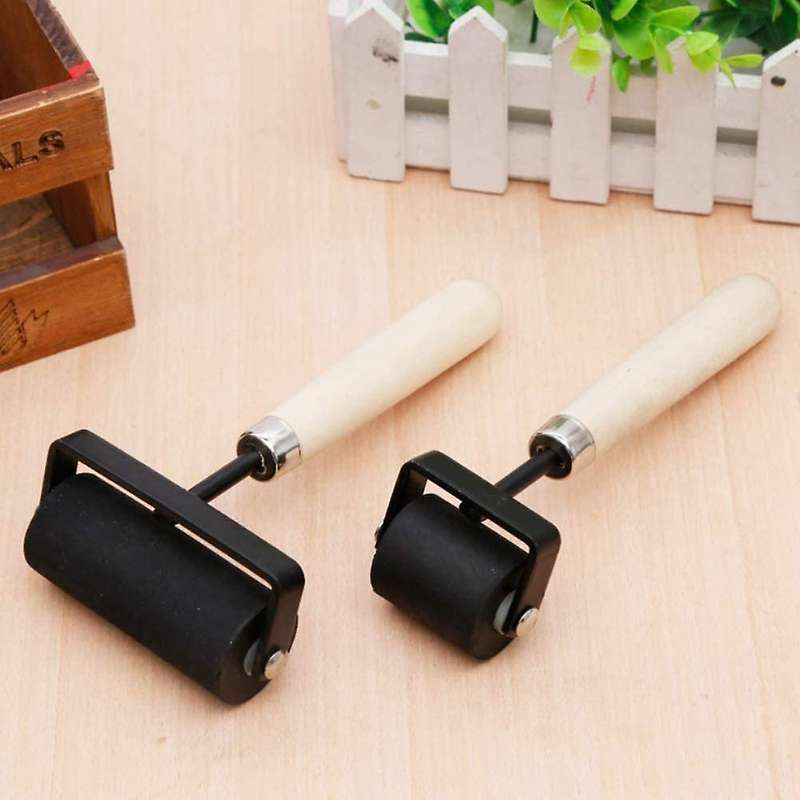 1.5 Inch and 3 Inch Hard Rubber Roller Heavy Steel Frame Craft Tools