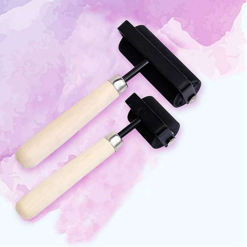 1.5 Inch and 3 Inch Hard Rubber Roller Heavy Steel Frame Craft Tools