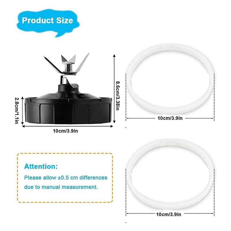 6 Fins for Ninja Blender Replacement Parts ,for Nutri Ninja Auto Iq