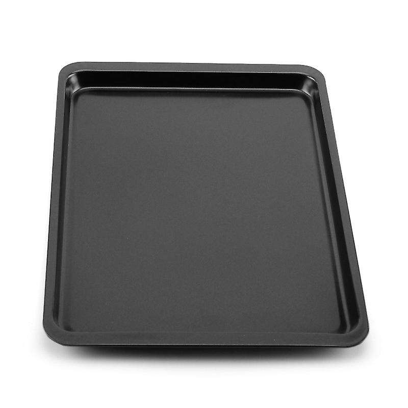 2pcs  Rectangular Non-stick Bread Cake Baking Tray Black for Kitchen