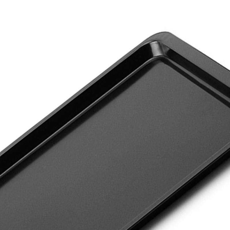 2pcs  Rectangular Non-stick Bread Cake Baking Tray Black for Kitchen