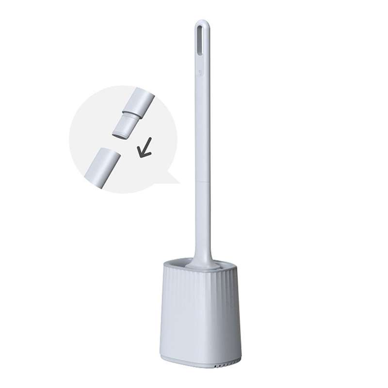 Toilet Brush with Quick Drying Brush Holder (grey)