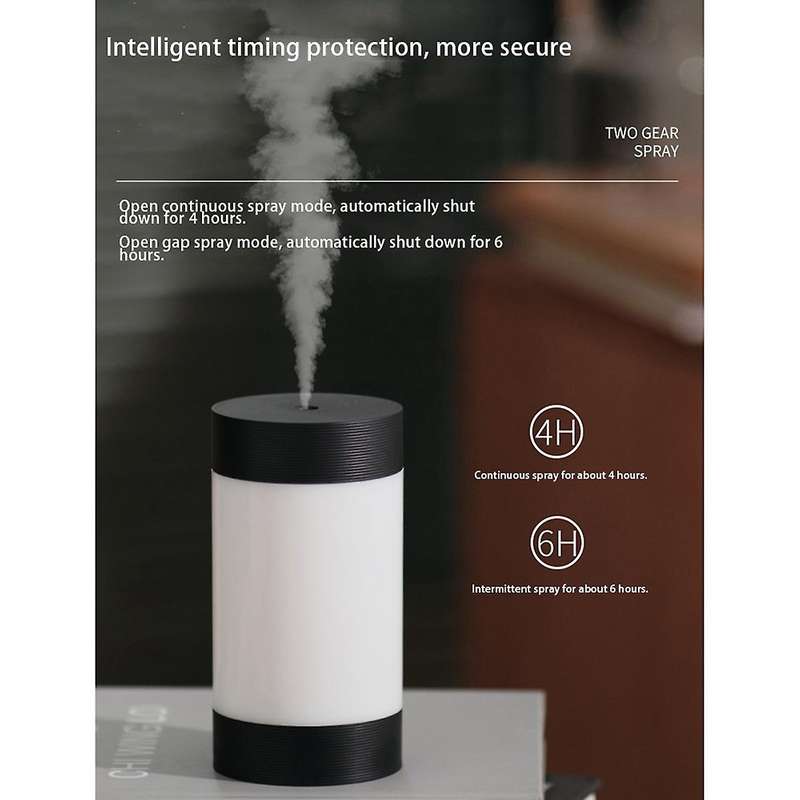 300ml Colorful Car Humidifier Mini Room Humidifier Glare Cup,black