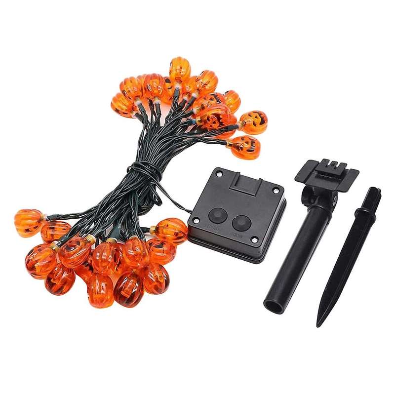 Halloween Pumpkin String Lights Solar Powered for Tree Bedroom Room