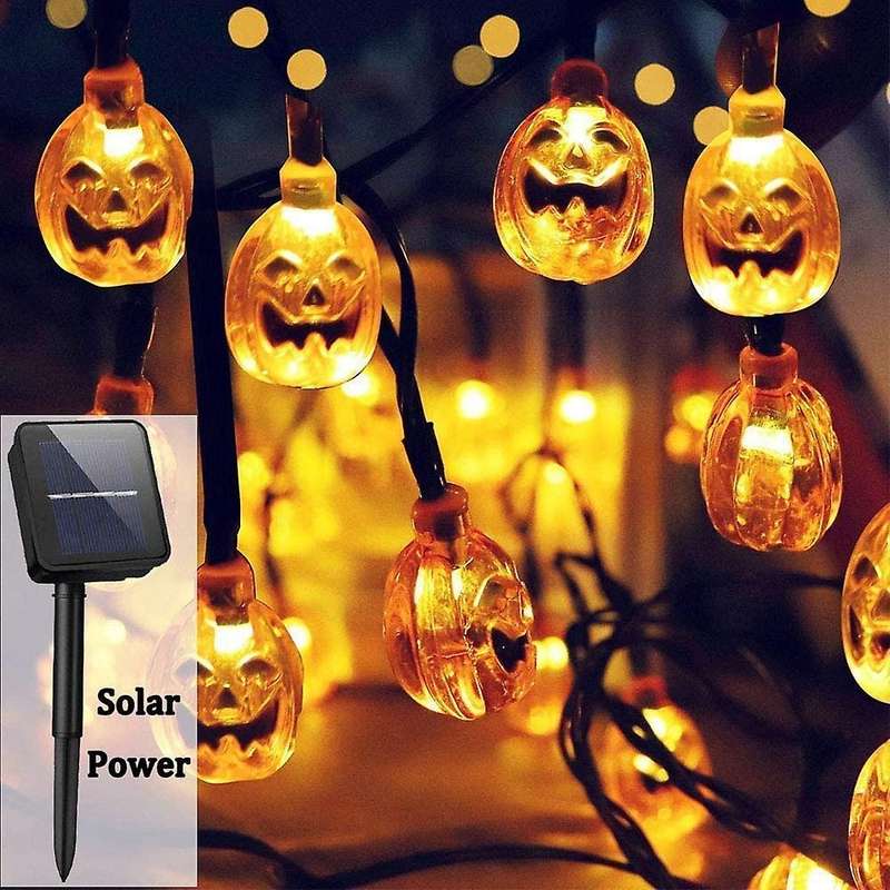Halloween Pumpkin String Lights Solar Powered for Tree Bedroom Room