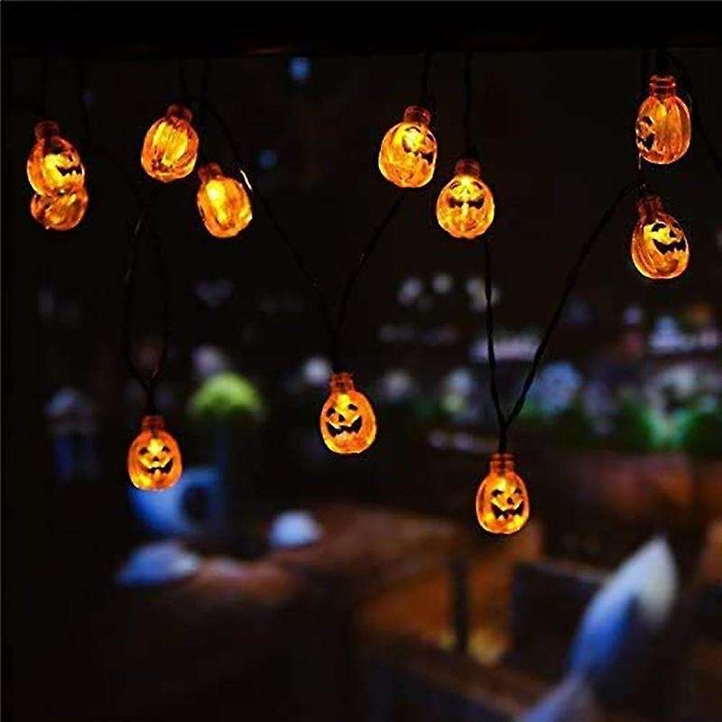 Halloween Pumpkin String Lights Solar Powered for Tree Bedroom Room