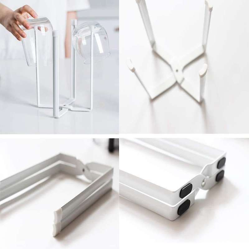 Bottle Drying Rack, Space Saving Plastic Bag Dryer Holder White 1 Pcs