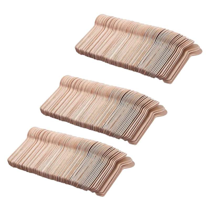 300pcs Disposable Wooden Spoon Mini Ice Cream Spoon Dessert Scoop