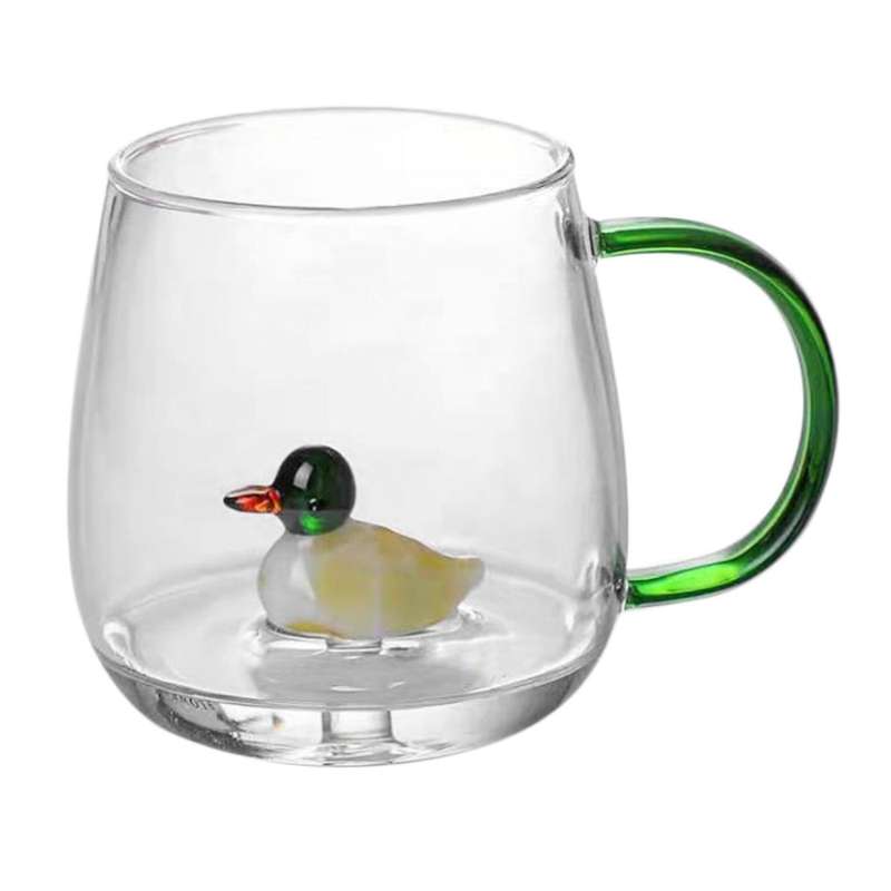 3d Glass Cup Home Juice Cold Drink Water Cup Transparent Glass Mug M
