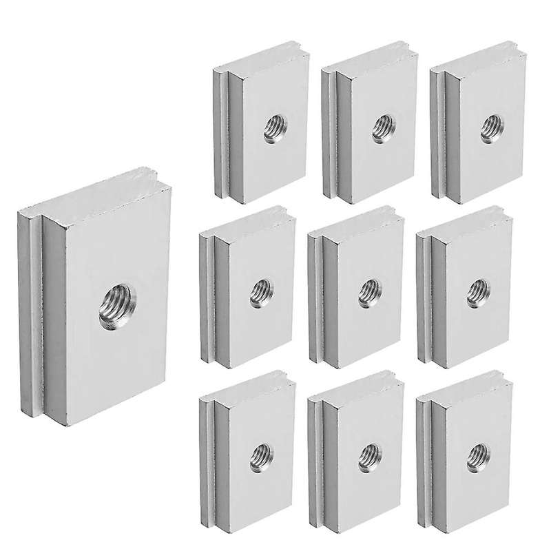 10pcs M6 T-slot Nut T-track Sliding Nut for Woodworking Slot Fastener