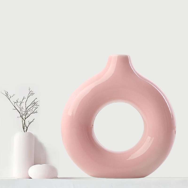 Ceramic Vase Flower Round Flower Vase for Home Decor Art Vases S