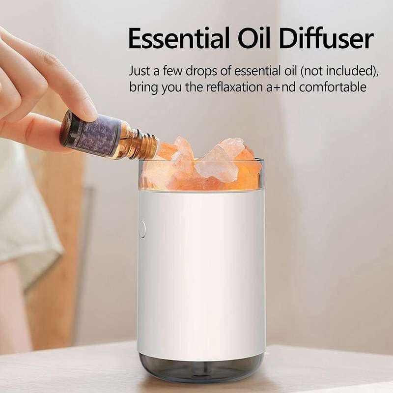 Crystal Salt Stone Humidifier Colourful Light Humidifier C