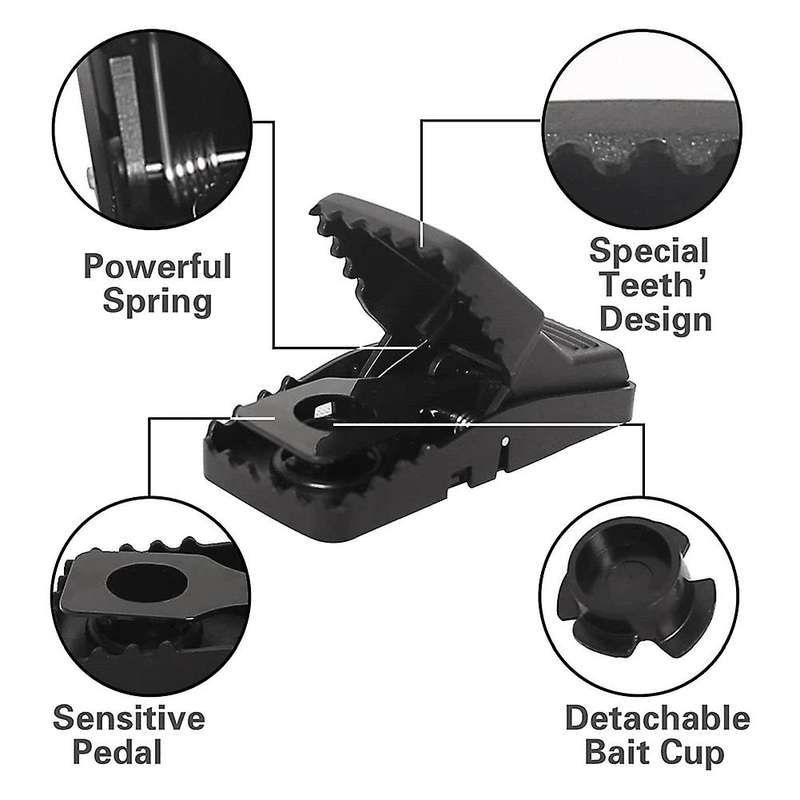 6pcs Plastic Mouse Trap Catching Rat Traps Rodent Catcher for Home