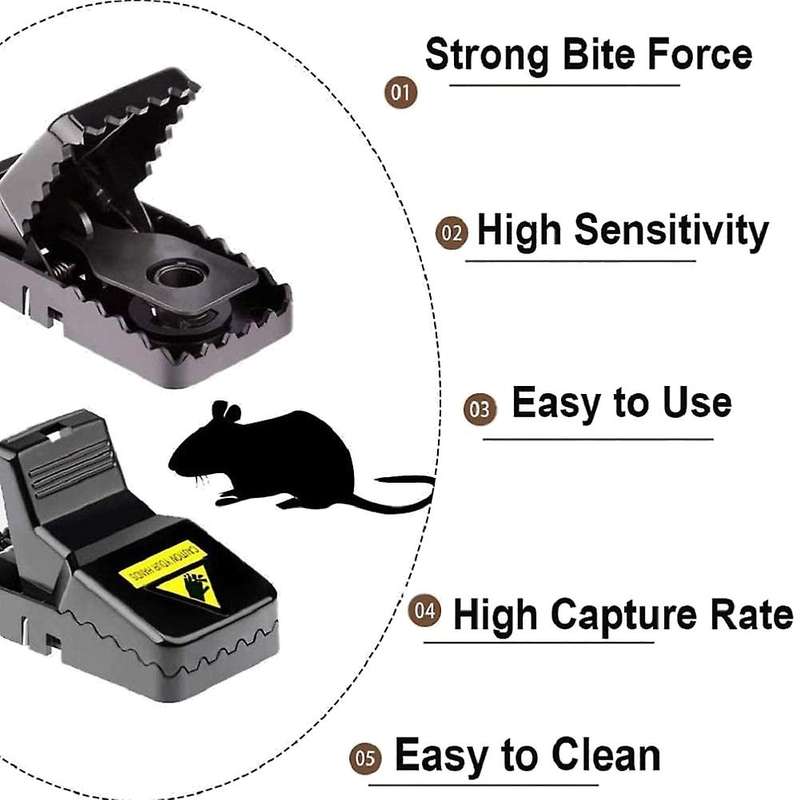 6pcs Plastic Mouse Trap Catching Rat Traps Rodent Catcher for Home