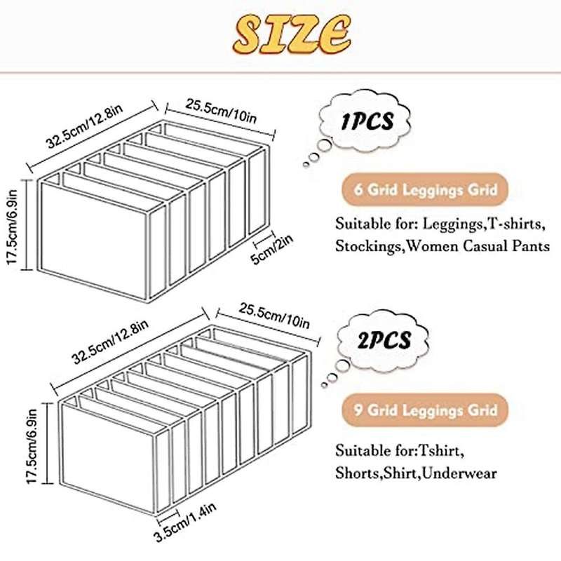 Compartment Storage Box Foldable Suitable for Storing Pants T-shirts