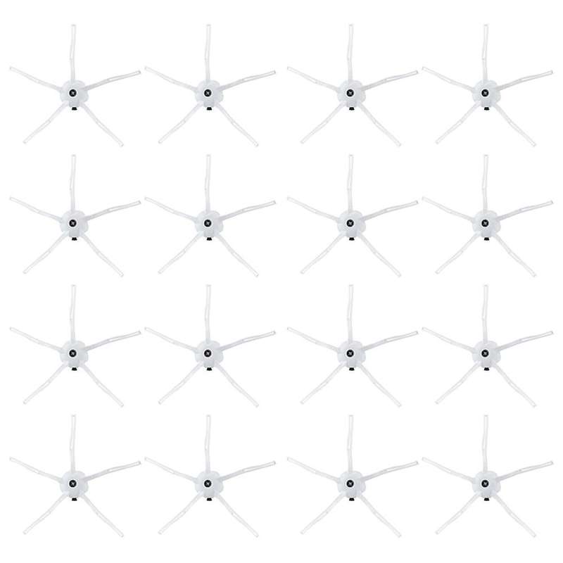 16pcs White 5 Arms Side Brush for Xiaomi Roborock S6 S5 E35 E2 S50 S5