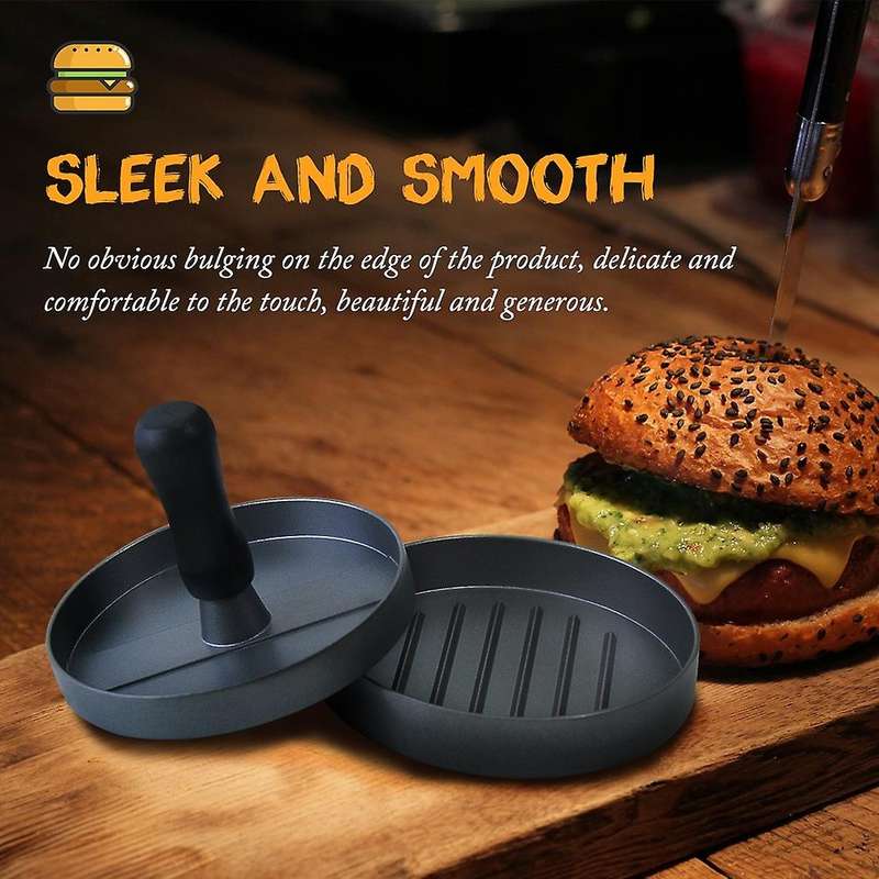 Stainless Steel Round Shape Meatloaf Mold Heavy Hamburger Press Tools