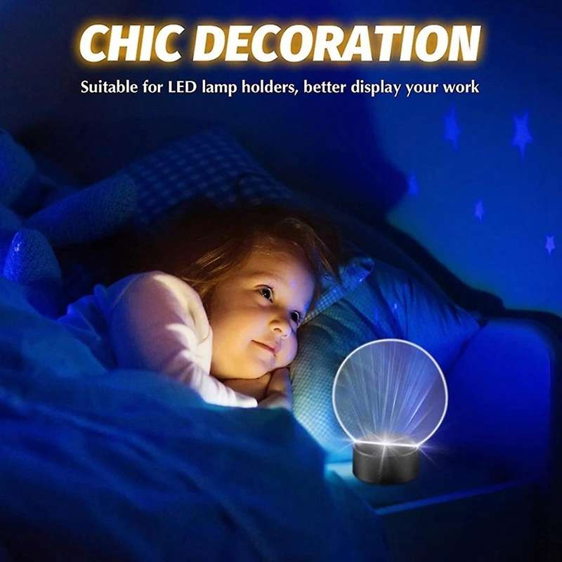 Thick Transparent Panel for Led Light Base Table Signs Diy 8 Pieces