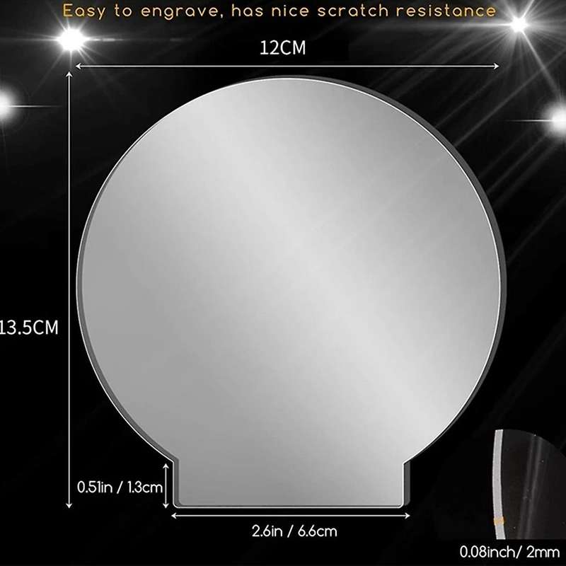 Thick Transparent Panel for Led Light Base Table Signs Diy 8 Pieces