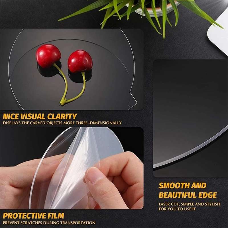Thick Transparent Panel for Led Light Base Table Signs Diy 8 Pieces