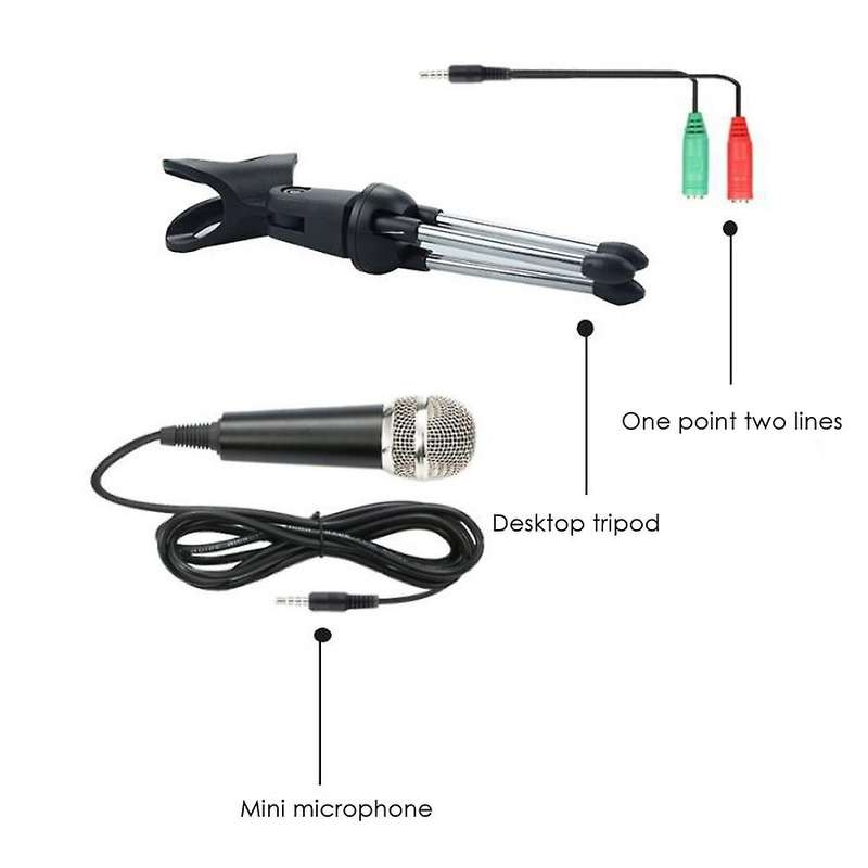 Condenser Microphone with Tripod 3.5mm Jack for Karaoke Singing Party