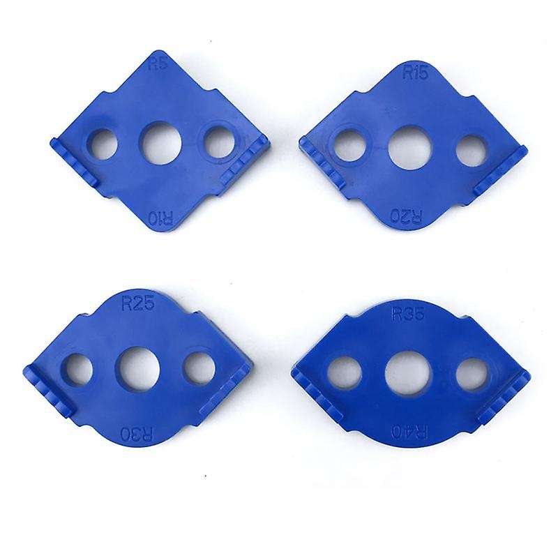 4pcs Woodworking Router Corner Radius Templates Blue
