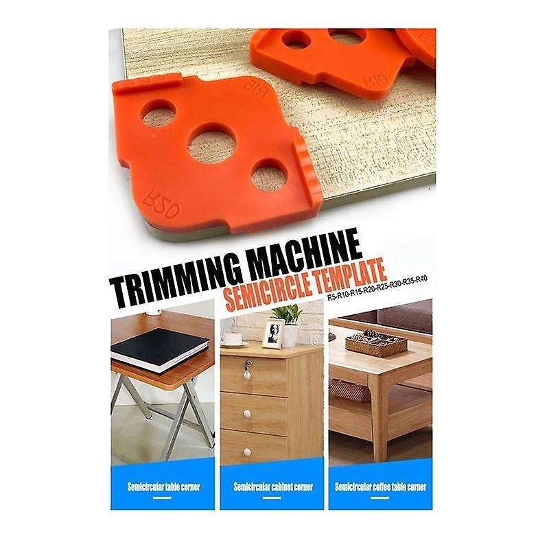 4pcs Woodworking Router Corner Radius Templates Blue