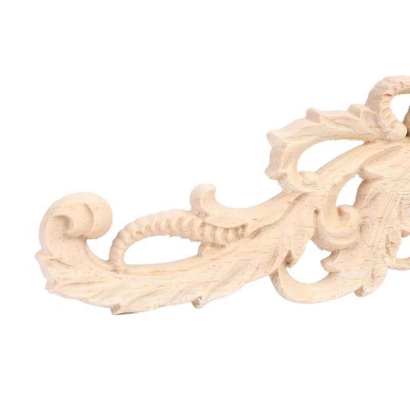 4pcs Wood Decorative Long Carved Onlay Applique Furniture 30 X 8 Cm