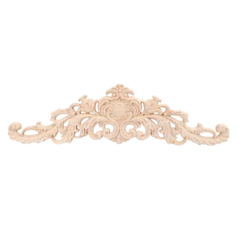 4pcs Wood Decorative Long Carved Onlay Applique Furniture 30 X 8 Cm