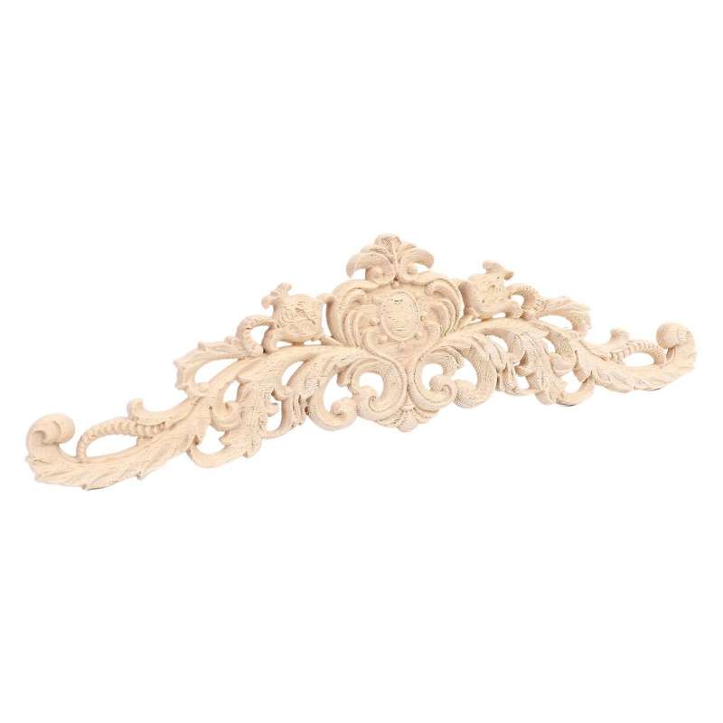 4pcs Wood Decorative Long Carved Onlay Applique Furniture 30 X 8 Cm
