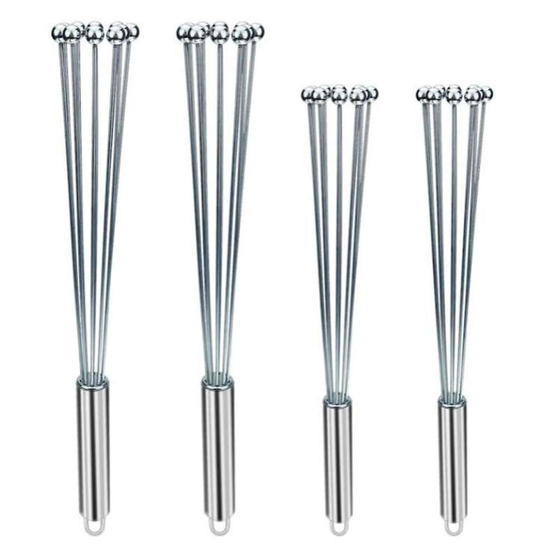 4pieces Stainless Steel Egg Whisk for Cooking,blending(10inch&12inch)