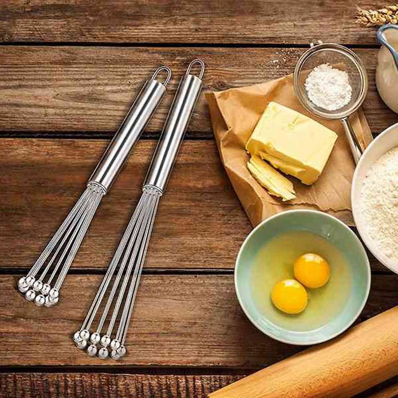 4pieces Stainless Steel Egg Whisk for Cooking,blending(10inch&12inch)