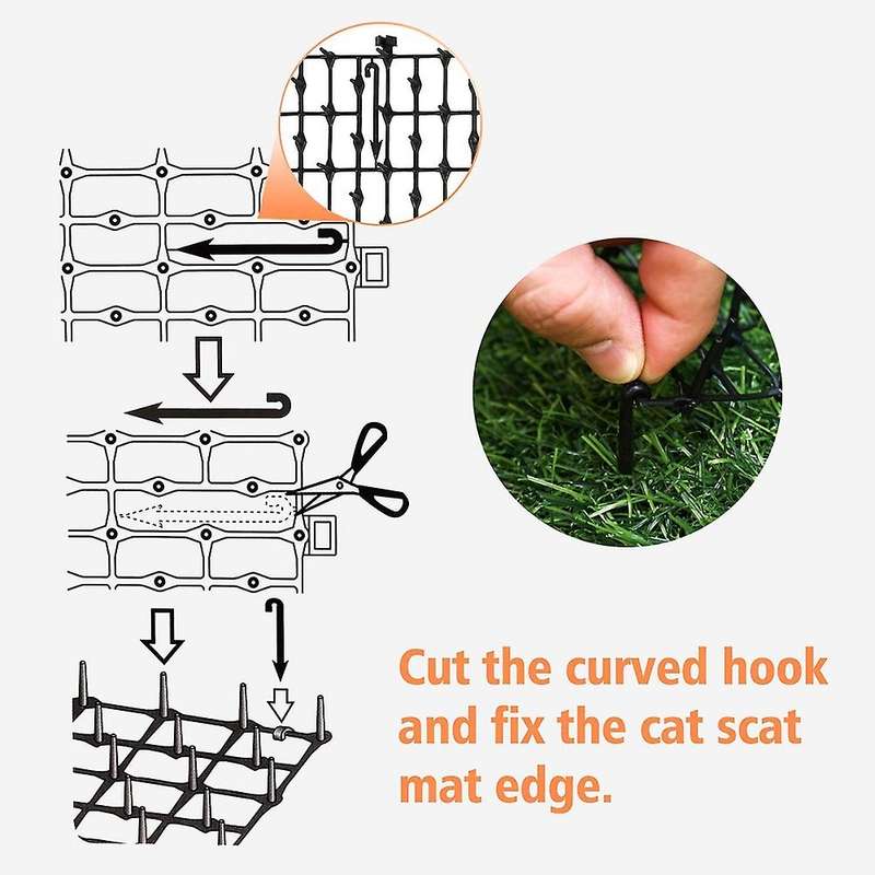 Cat Scat Mat with Spikes, Cat Dog Animal Spikes Repellent Deterrent