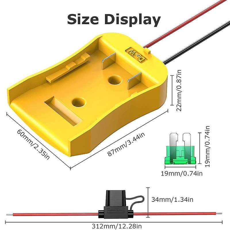 Power Wheels Adapter for Dewalt 20v 18vdcb Series Power Wheels Kit B