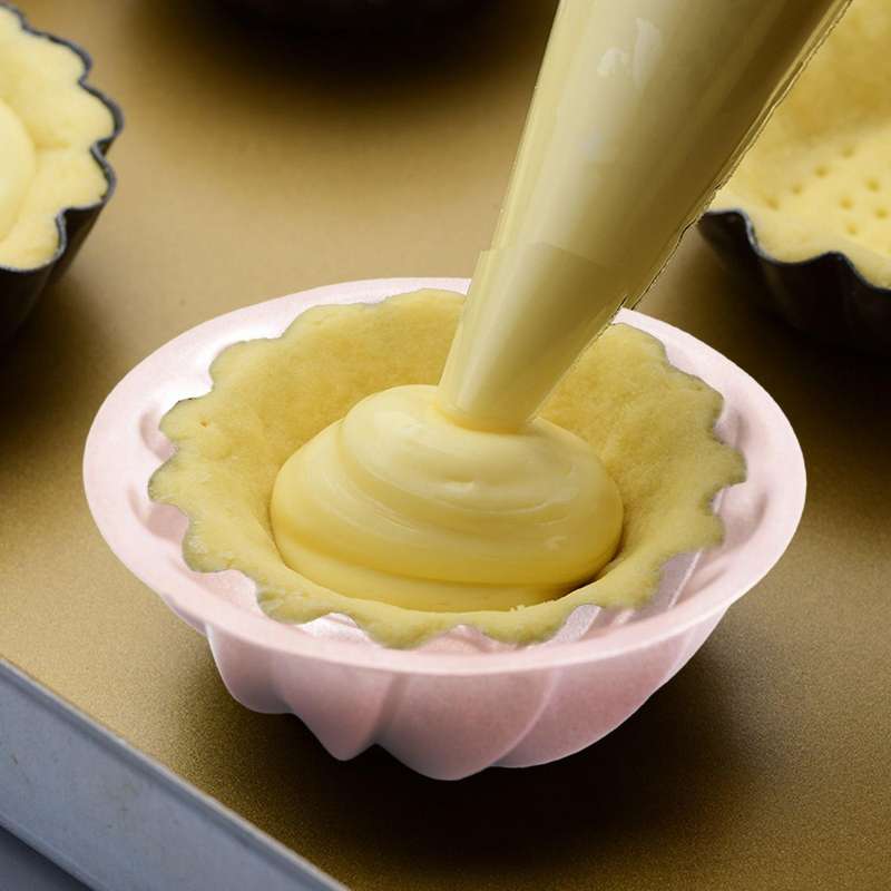 6pcs Tiny Pie Tarts Molds Carbon Steel Pudding Cups Round