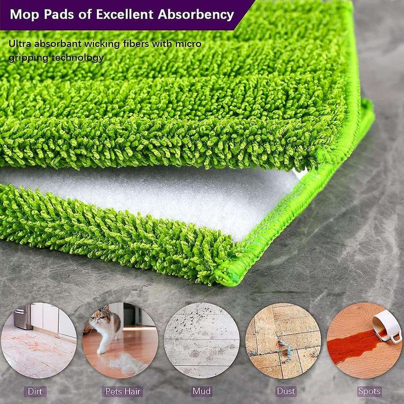 Microfiber Reusable Mop Pads Compatible for Swiffer Wetjet Mop 5 Pack