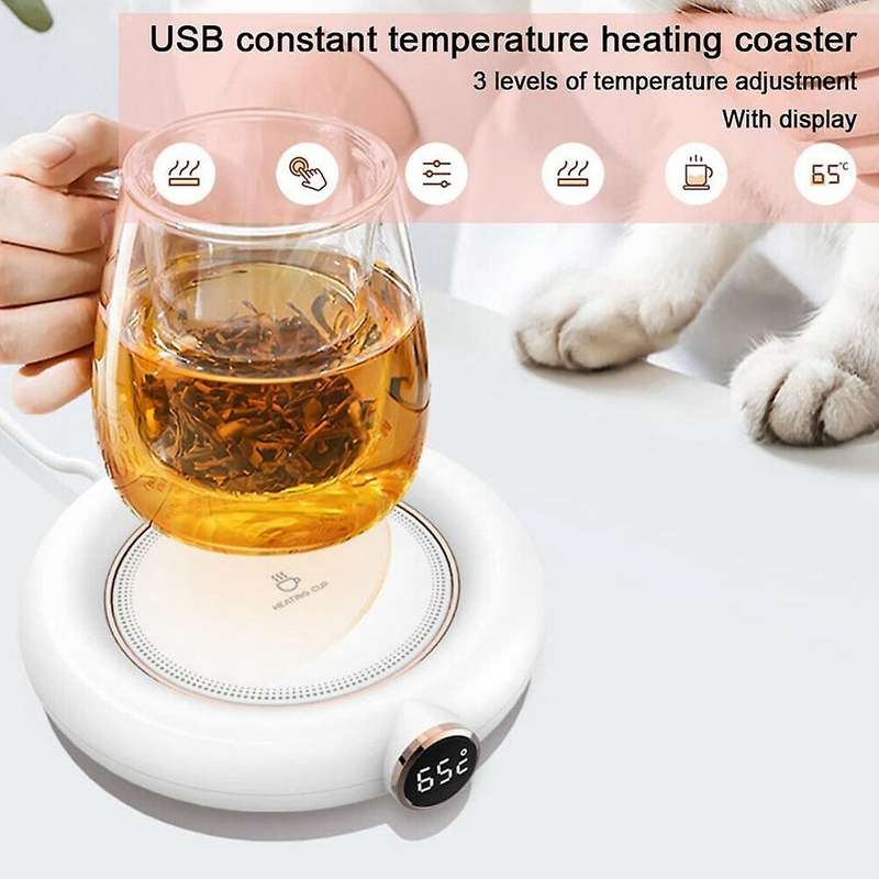 Smart Mug Warmer for Tea Warming, Candle Warmer Mug Heater White
