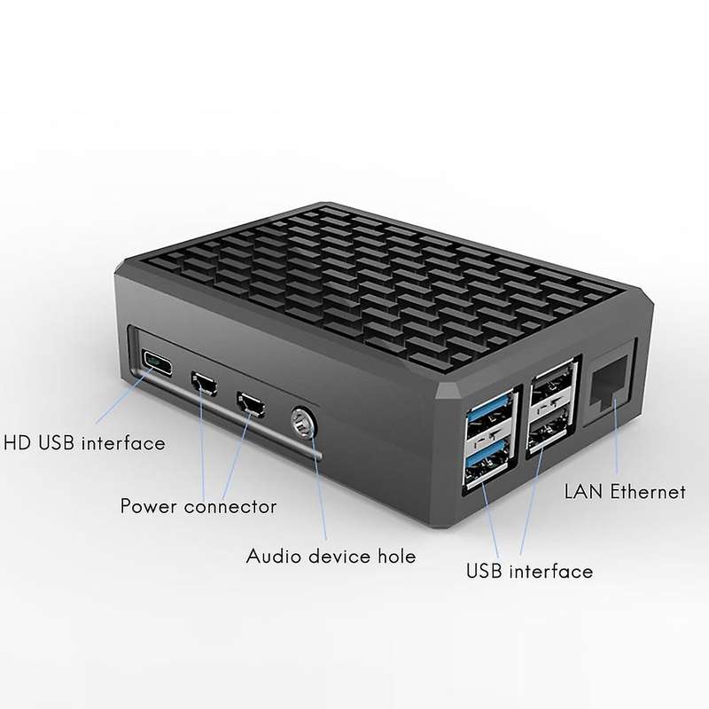 For Raspberry Pi 4b Passive Cooling Shell Metal Case Protection Box