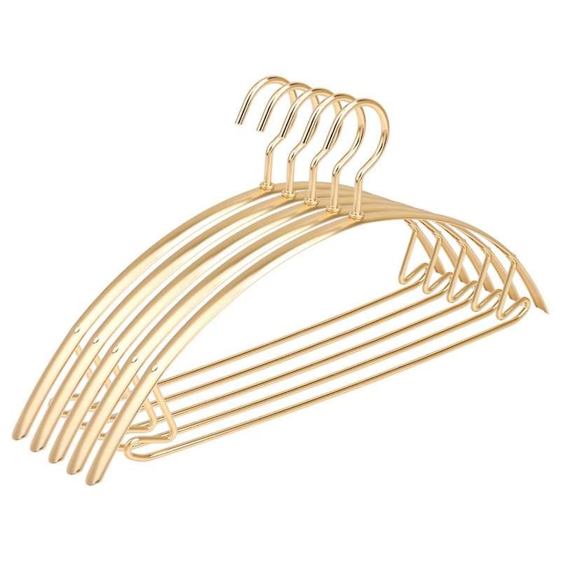5pcs Clothes Hanger Anti Slip Seamless Drying Rack Wardrobe Storage