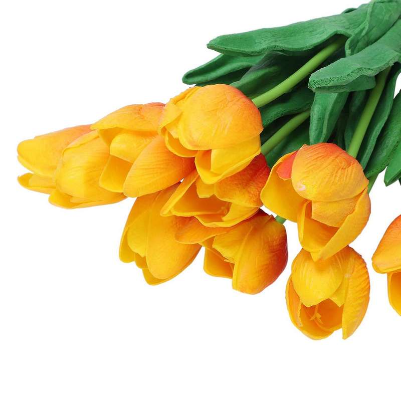 10pcs Tulip Flower Latex Real Touch (orange Tulip)