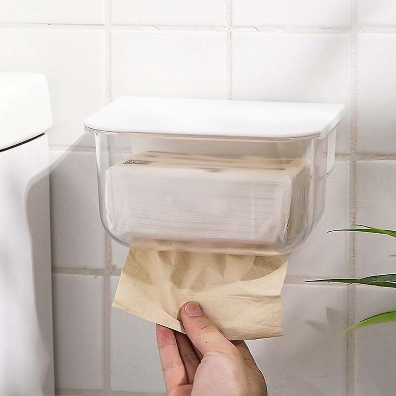 Tissue Box Holder Wall Mounted Napkin Paper Boxes Paper Towel-b