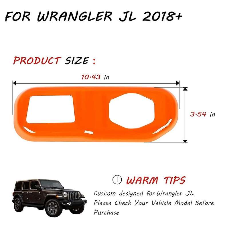 Trunk Lock Panel for Jeep Wrangler Jl 2018-2021 (abs Orange)