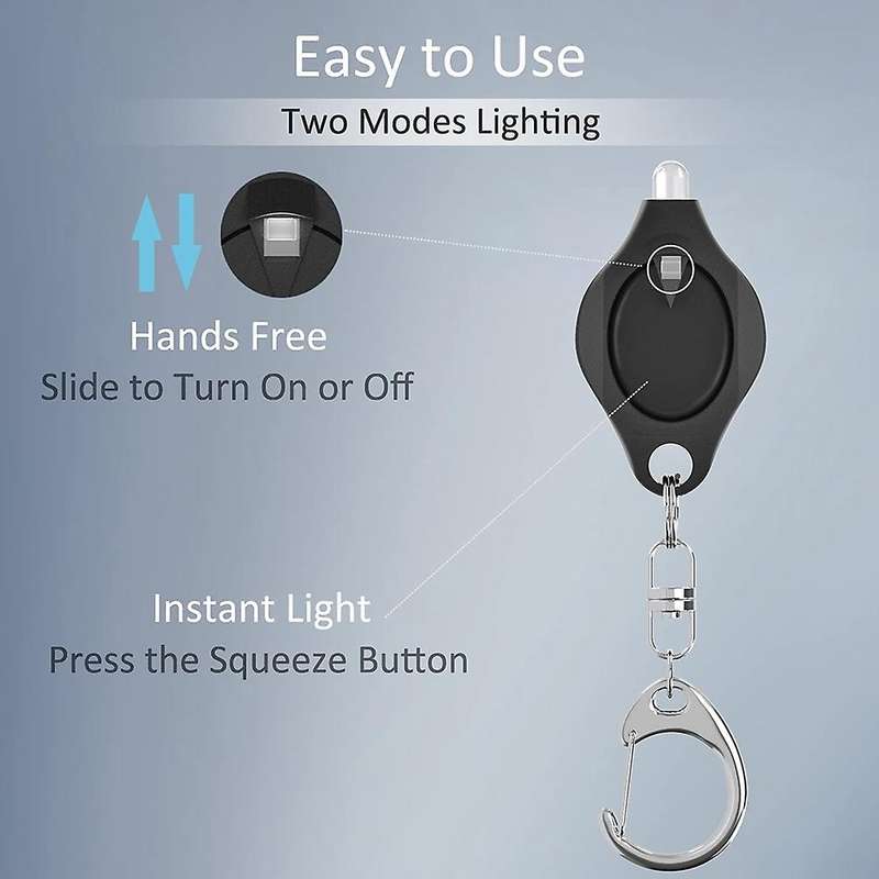 20 Pack Mini Keychain Flashlight Ultra Bright, Led Keychain Black