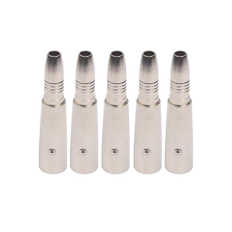 5pcs Adapters-1 6.35mm Xrl Female to Female Audio Adapter Silver