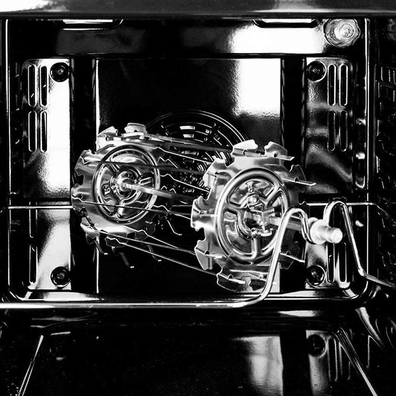 Bbq Steel Metal Roaster Rotisserie Needle Cage Oven Kebab Maker Grill