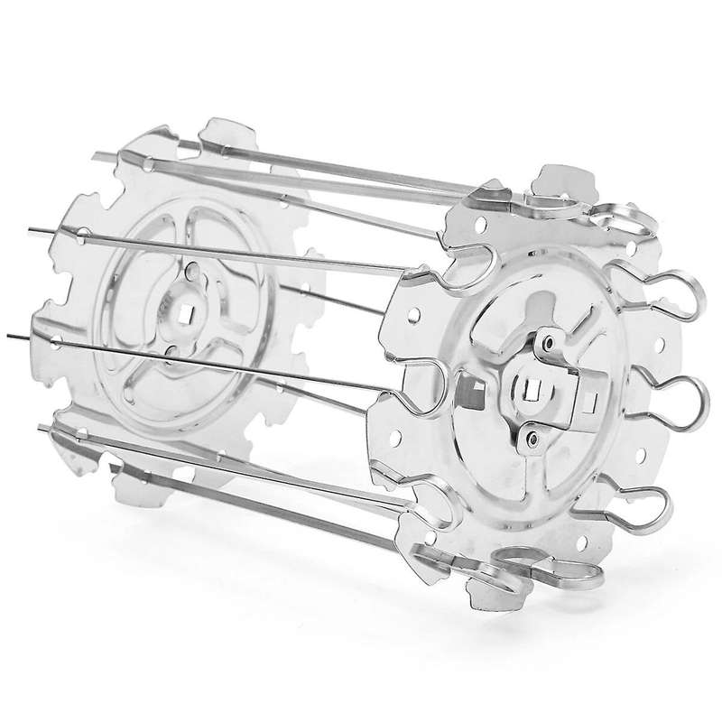 Bbq Steel Metal Roaster Rotisserie Needle Cage Oven Kebab Maker Grill